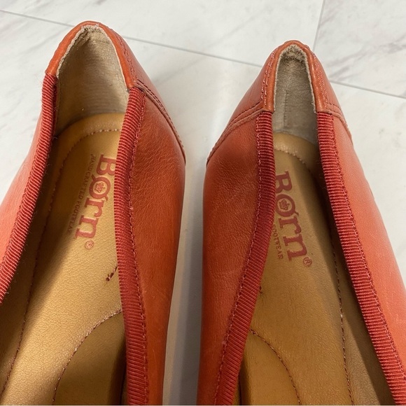 Born Brin Red Leather Flat 8 1/2 M - Picture 12 of 14